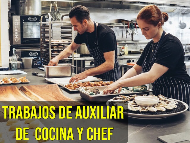 Se busca personal de cocina chef y auxiliar de cocina
