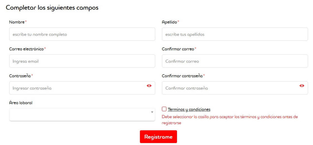 Formulario de Adecco
