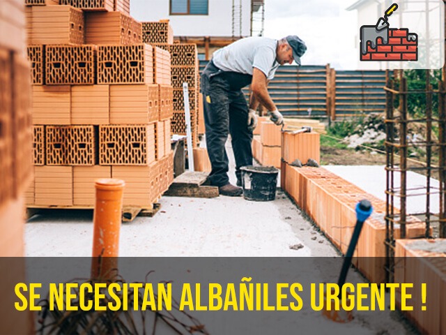 Buscamos albañiles para construcción