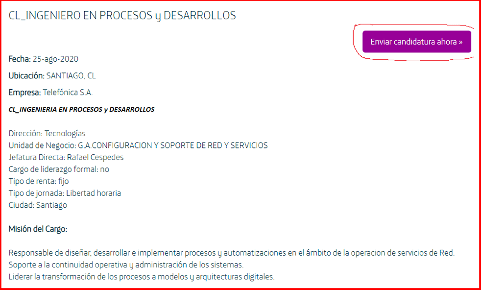 Vacantes Movistar