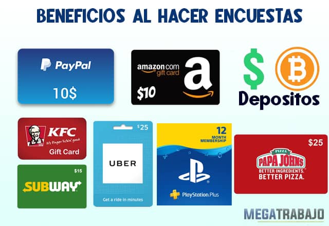¿ Como me pagan las encuestas ?