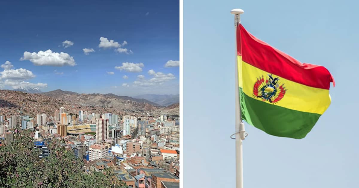 Bolivia, lugar del trabajo freelancer, cultura y gente trabajadora desde casa con su hermosa bandera