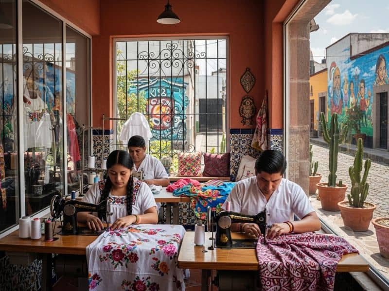 Empleo desde casa en México cociendo peluches y ropa