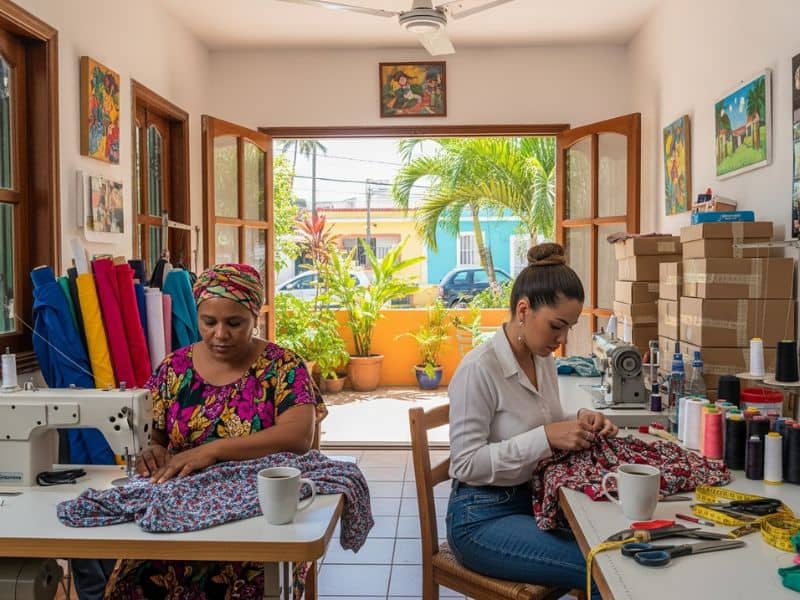 Trabaja desde casa cociendo y empacando productos en dominicana